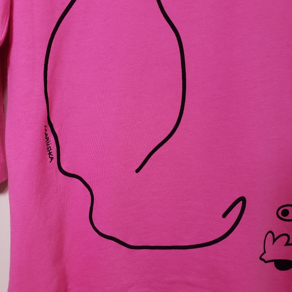 Marüshca cat & wind up mouse print v-neck t-shirt - Picture 4 of 7